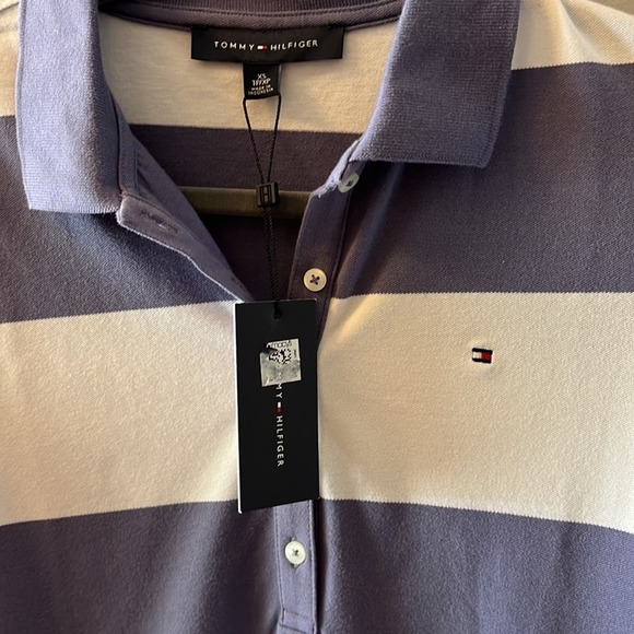 NWT Tommy Hilfiger Heritage Polo (Size XS, lilac and white striped) - Picture 2 of 5